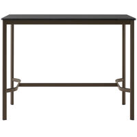 Drip HW114 Barbord 80x140x105 cm Sort Laminat / Bronzefarvet