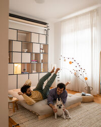 Roots 140 Sovesofa Med Madras Raw / Wheat Beige