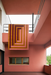 Teklan Labyrinth Villamatto 200x300 cm Koralli / Pinkki