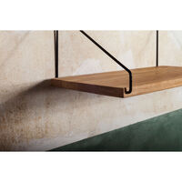 Single Hylly 20x80 cm Musta / Oak