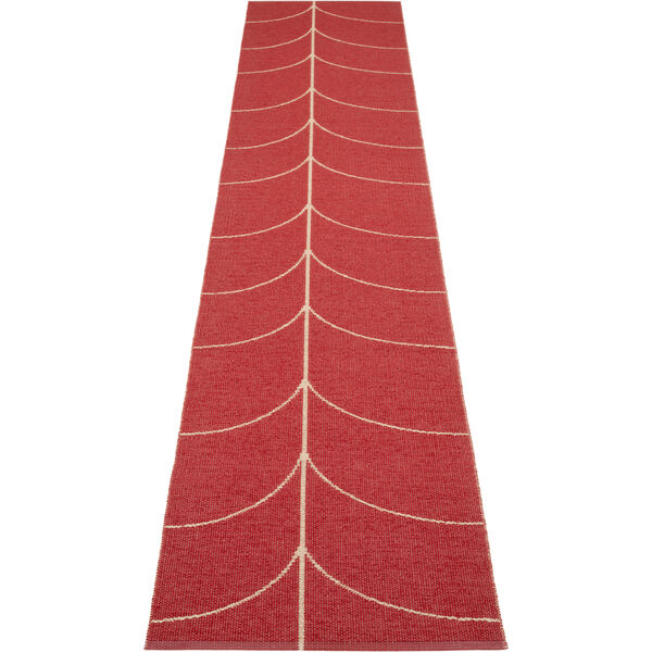 Leif Plastikmåtte Berry / Beige 70x360 cm