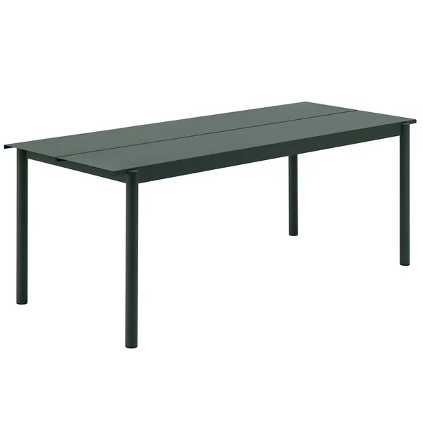 Linear Bord Stål 75x200 cm Mörkgrön