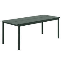 Linear Bord Stål 75x200 cm Mörkgrön