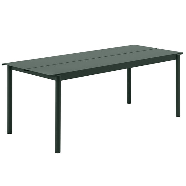 Linear Bord Stål 75x200 cm Mørkegrønn