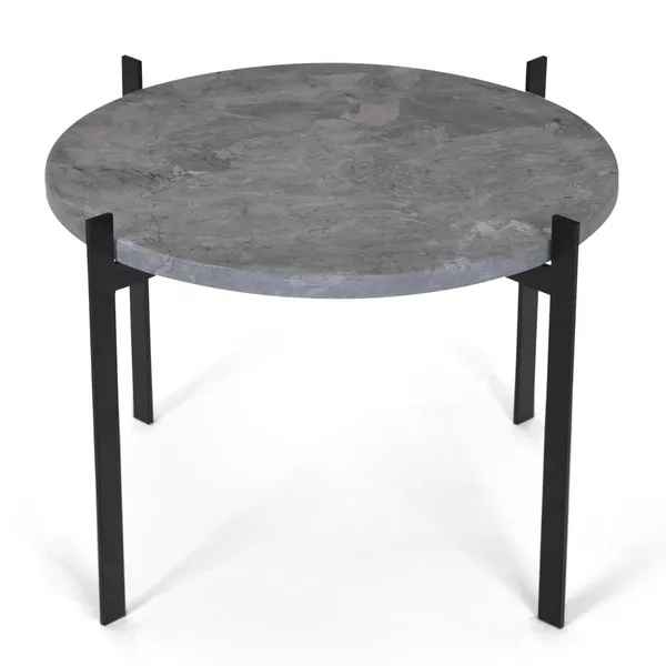 Single Deck Bord Sort/Grå Marmor