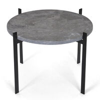 Single Deck Bord Sort/Grå Marmor