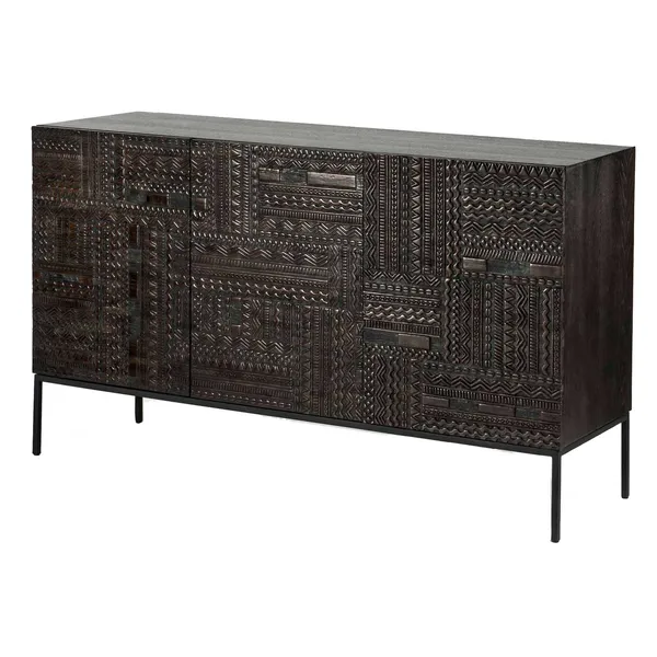 Teak Tabwa Senkki Musta Kolme Ovea 150cm