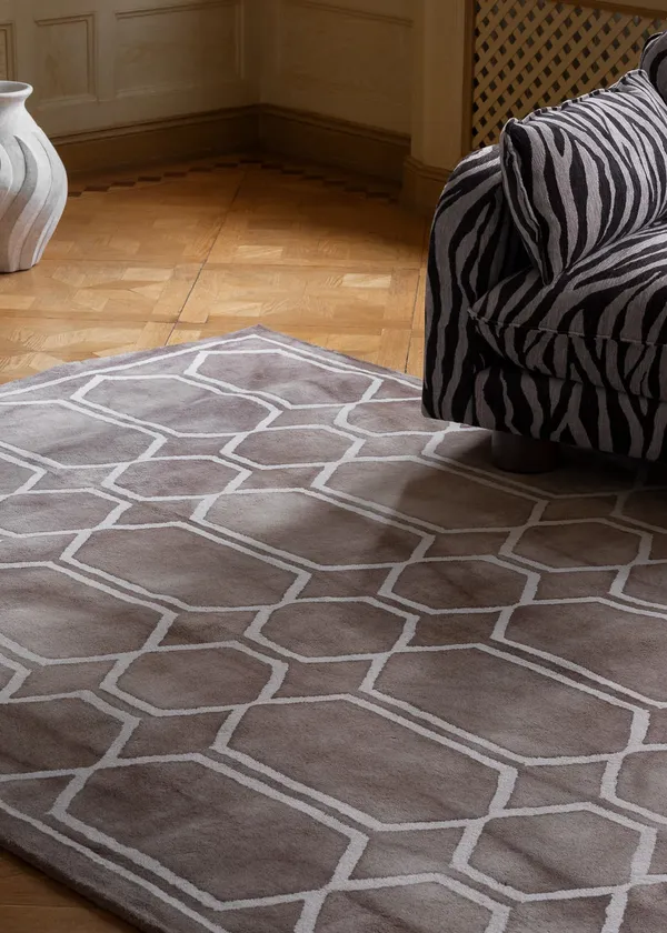 Tie Dye Ullmatta 250x350 cm Beige