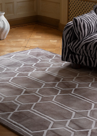 Tie Dye Ullmatta 250x350 cm Beige