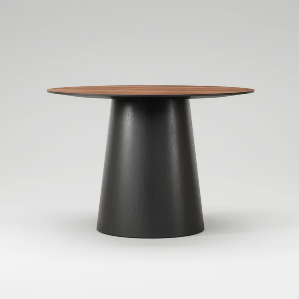Social Matbord Valnöt / Svart Ek 110 cm