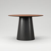 Social Matbord Valnöt / Svart Ek 110 cm