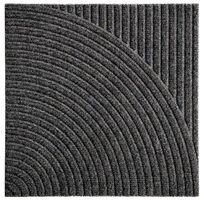 Zen Dörrmatta 45x45 cm Vertical & Circular Grey