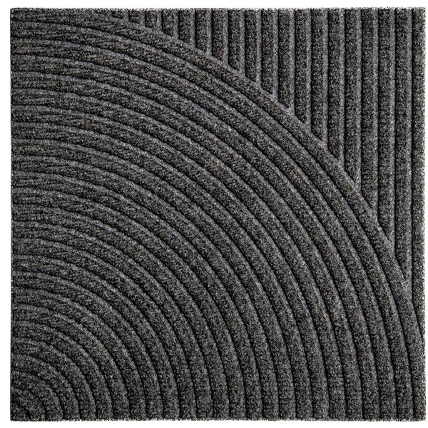 Zen Dørmåtte 45x45 cm Vertical & Circular Grey