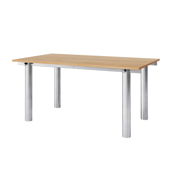 Atura Spisebord 160x90 cm Rustfrit Stål / Naturlig Eg