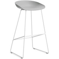 AAS 38 2.0 Barstol 75 cm Rostfritt Stål Vit / Concrete Grey