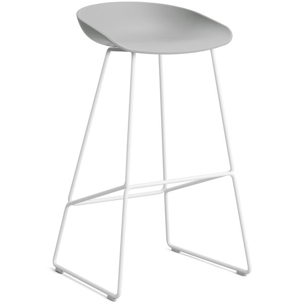 AAS 38 2.0 Barstol 75 cm Rustfrit Stål Hvid / Concrete Grey