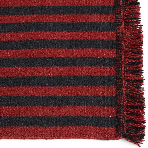 Stripes and Stripes Tæppe 52x95 cm Kirsebærrødt