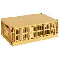 Colour Crate Låg Til Opbevaringskasse L Golden Yellow
