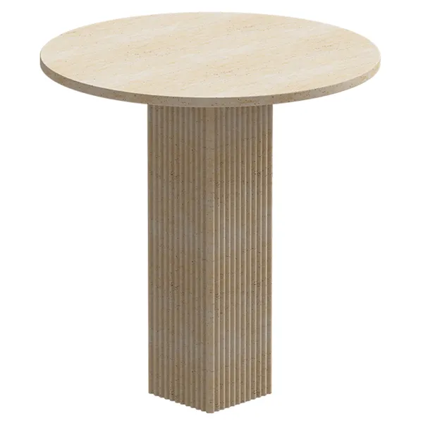 Soho Dining Table Ø80 cm Travertine