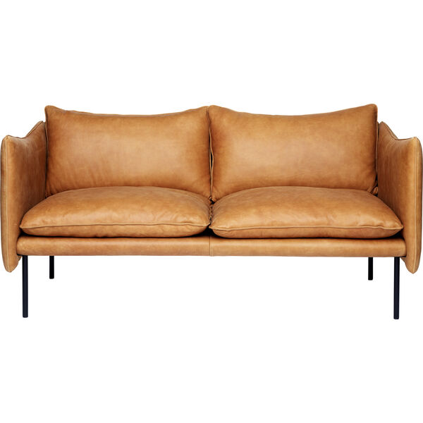 Tiki Sofa 2-Pers Sorte Ben / Læder Vintage Cognac
