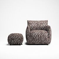 Le Petite Sittpuff Zebra Brun / Vit