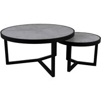 Itonda Soffbord Svart/Sand Ø100x50 cm
