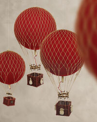 Royal Aero Luftballon Fløjl Ø32 cm Rød