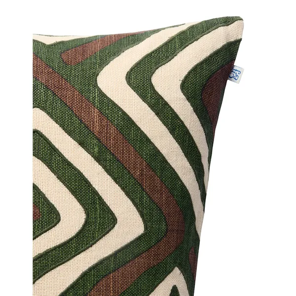 Gujarat Kuddfodral 50x50 cm Taupe/Cactus Green