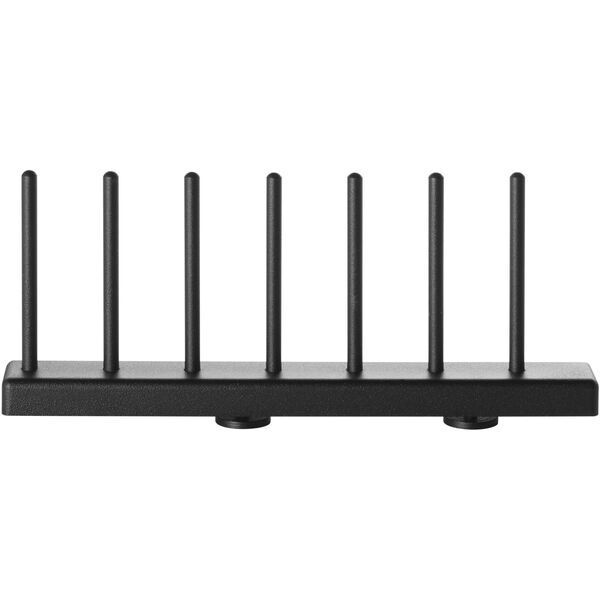 String Tallerkenrække 25x20x77 cm 2-pak Sort