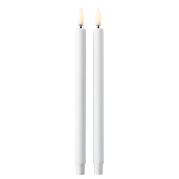 Taper Candles By Uyuni Led-Lys 2-pak Hvidt