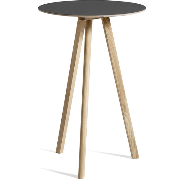 CPH 20 2.0 Barbord Ø70x105 cm Vattenbaserad Lackad Ek / Svart