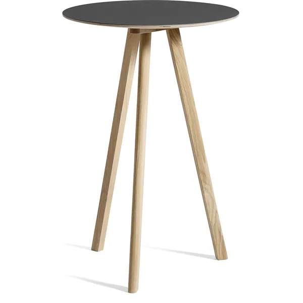 CPH 20 2.0 Baaripöytä Ø70x105 cm Vesipohjaisella Lakalla Käsitelty Tammi / Musta