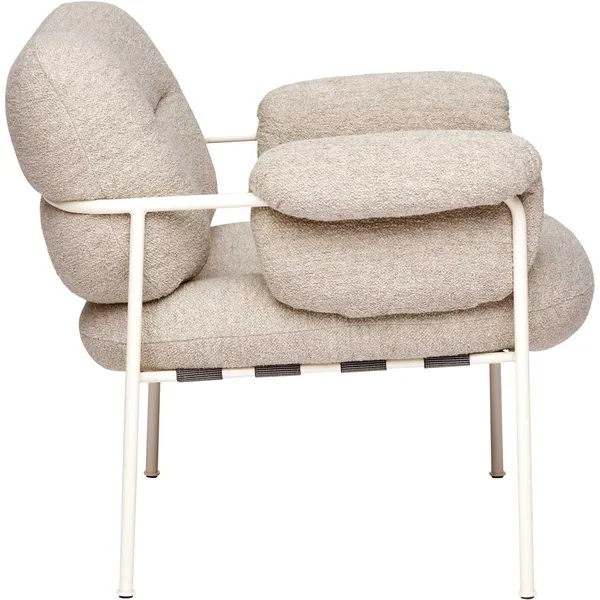Bollo Lænestol Pearl White Ben / Stof Barnum Sand