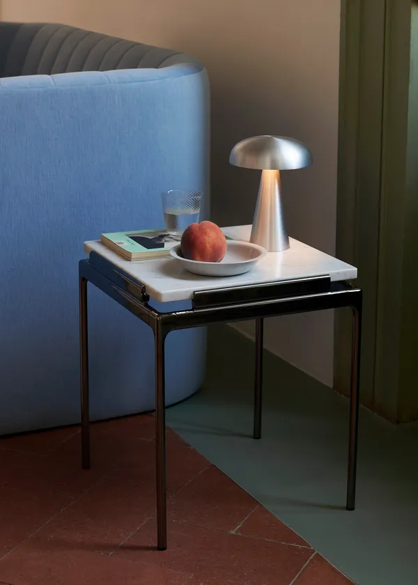 Sett LN11 Sidebord 40x40 cm Bianco Carrera