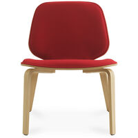 My Chair Lounge Front Upholstery Oak Loungestol Rød