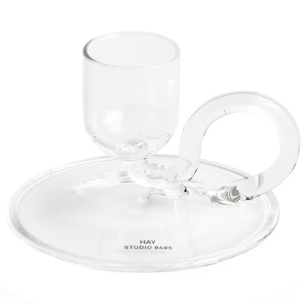 Tiny Candleholder Curved Clear