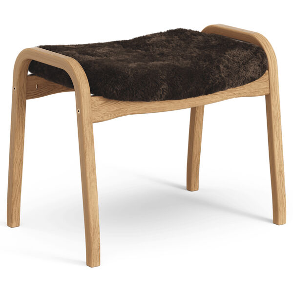 Lamino Fotskammel Saueskinn/Oljet Eik Espresso