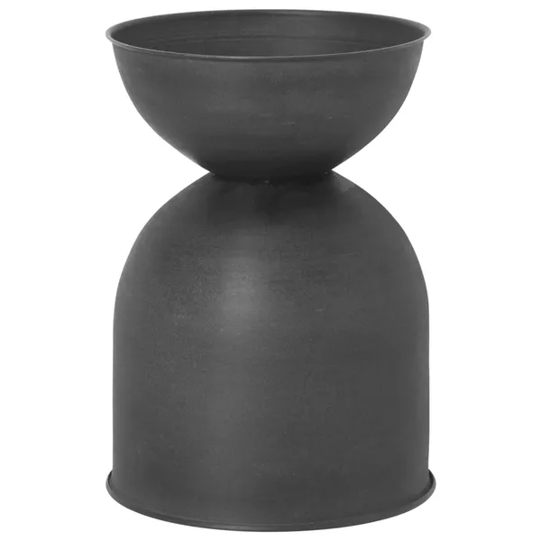 Hourglass Potte Small Sort/Mørk Grå