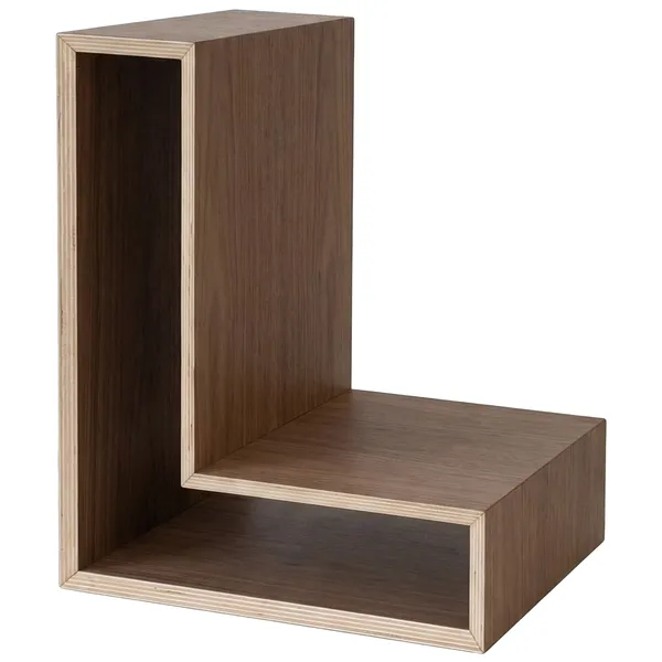 L-shelf Seinähylly Saksanpähkinä