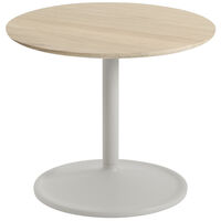 Soft Sidebord Ø48x40 cm Solid Eik / Grå
