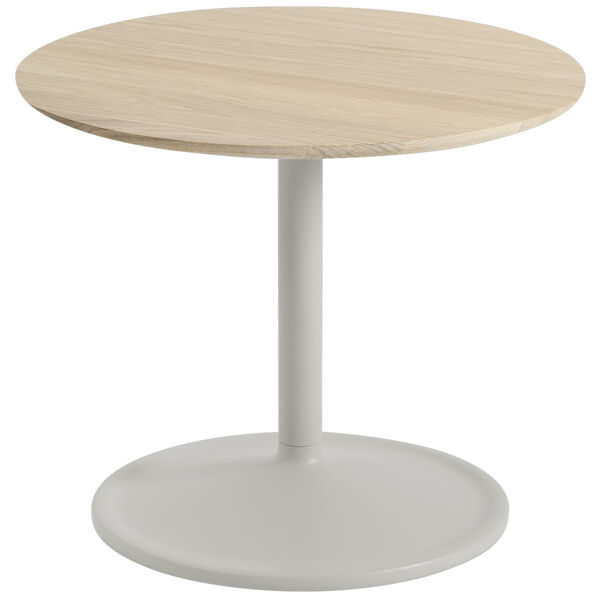 Soft Sidebord Ø48x40 cm Solid Eik / Grå