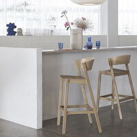Cover Barstol med Ryggstøtte 75 cm Eik