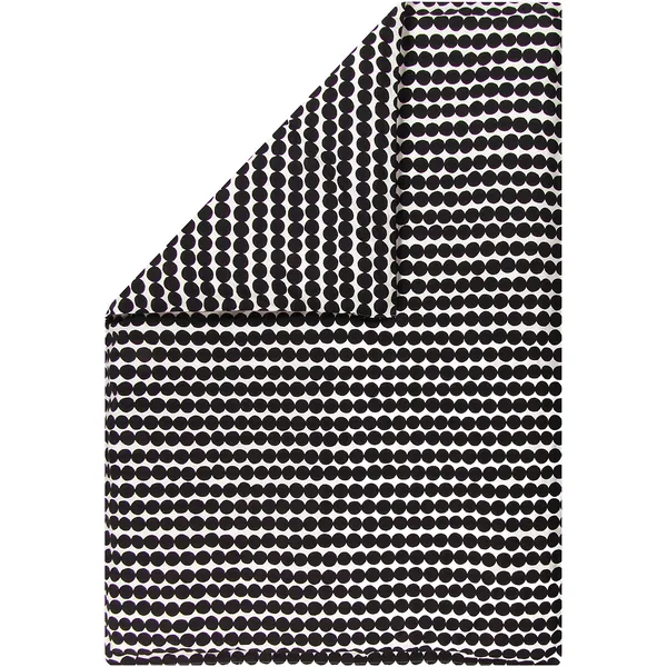 Räsymatto Dynetrekk Hvit / Sort 210x210 cm