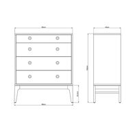 Höllviken Chest Of Drawers 4 Drawers Light Grey