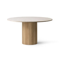 494 Cabin Bord Ø130 cm Beige Marmor / Ljus Ek