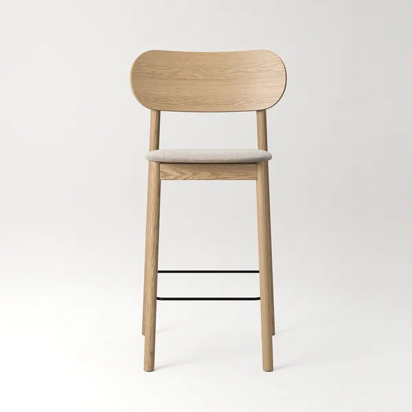 Elephant Barstol Naturlig Ek / Beige breeze