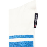 Embroidery Center Striped Linen/Cotton Tyyny 40x60 cm Sininen/Luonnonvalkoinen