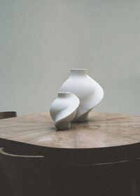 Pirout 01 Vaasi 25 cm Raw White