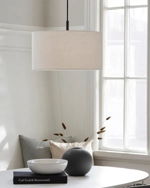 Soft Riippuvalaisin Ø44 cm Metallipronssinvärinen / Linen White