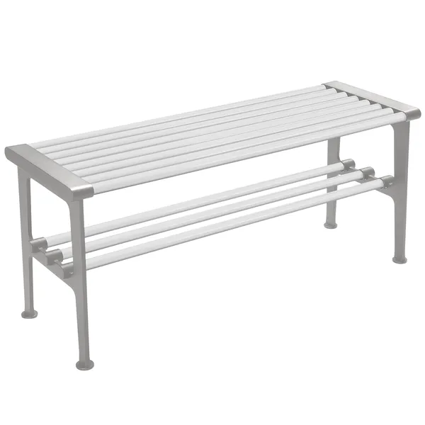 Nostalgi Bänk 100 cm Vit / Aluminium